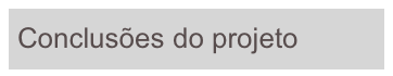 Conclusões do projeto